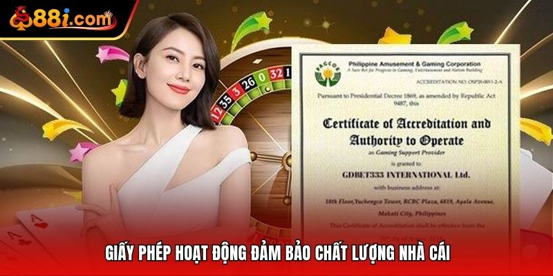 Giấy phép hợp pháp đảm chất lượng cao trong cá cược